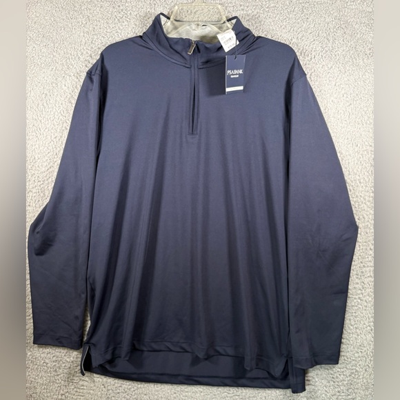 Jos. A. Bank Other - NWT Jos A Bank Travelers 1/4 Zip Mens Shirt XL Navy Tailored Fit Golf Wicking UV